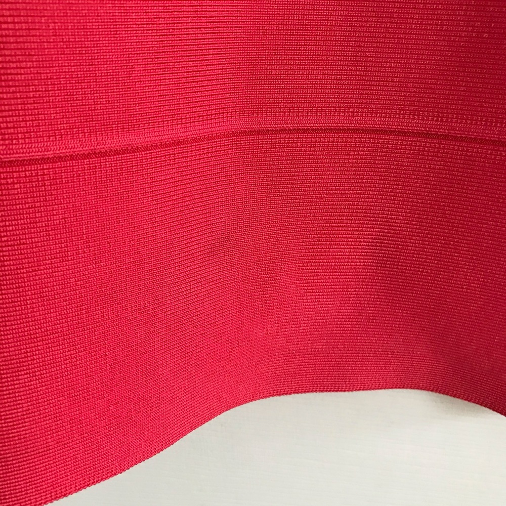 NWOT Hervé Léger Coral Bodycon Dress - Picture 15 of 16